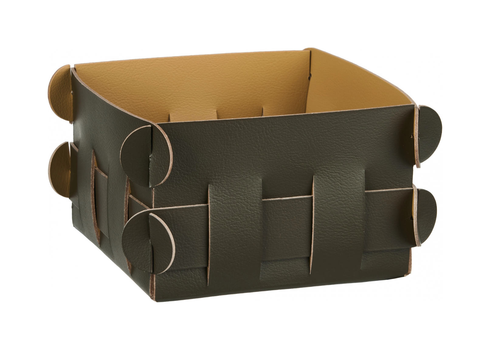 Корзинка SHLESSER 13х13 олива, кожа