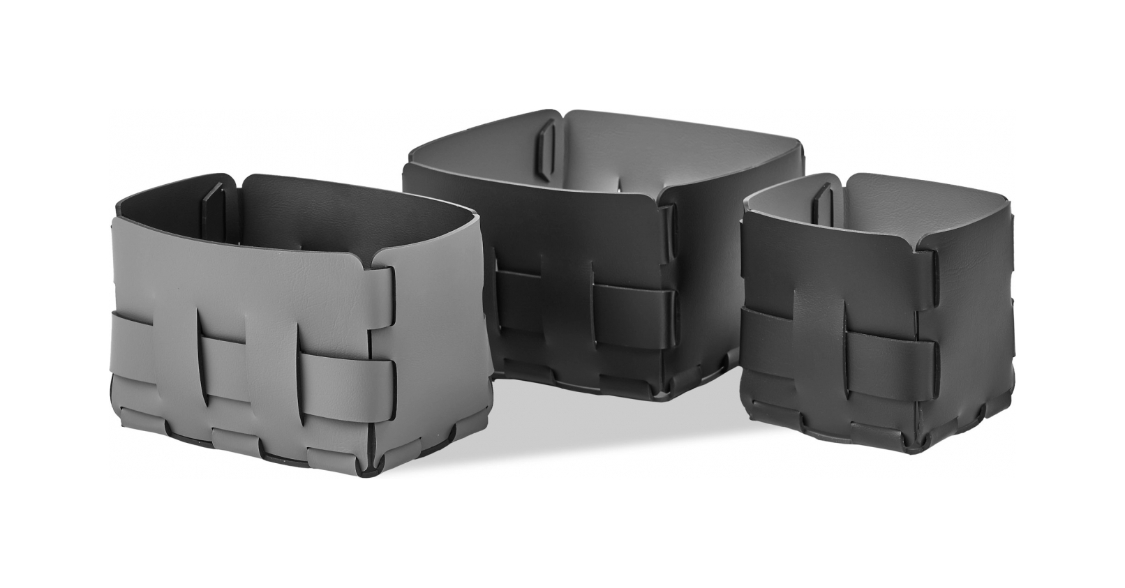 Корзиночка Mini BOTTEGA 19х19 чёрная, кожа ADJ 1019.01.TS30