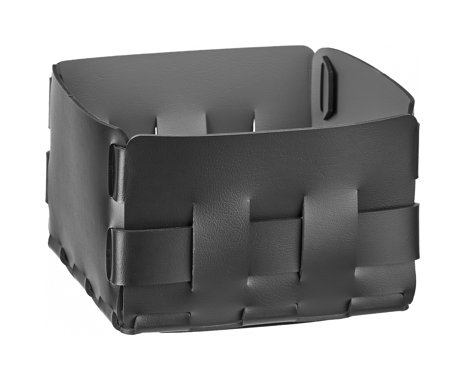 Корзиночка Mini BOTTEGA 19х19 чёрная, кожа ADJ 1019.01.TS30