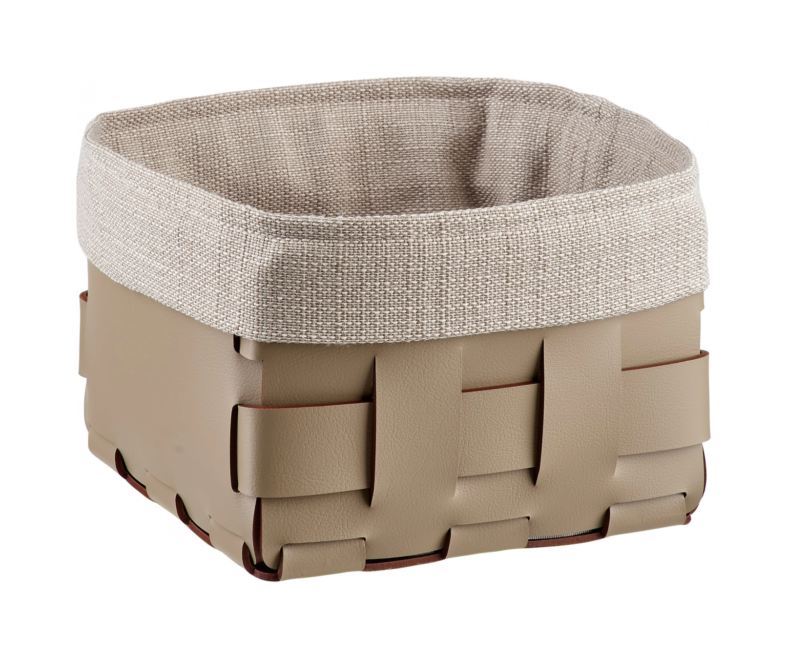 Корзиночка Mini BOTTEGA 19х19 капучино, кожа ADJ 1019.04.TS30