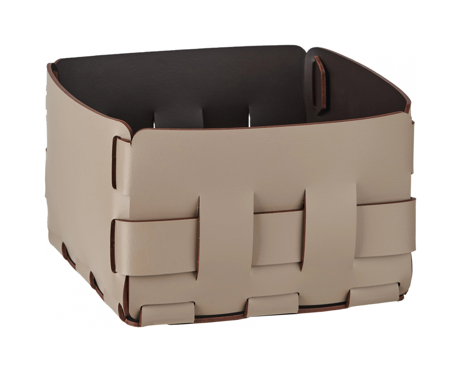 Корзиночка Mini BOTTEGA 19х19 капучино, кожа ADJ 1019.04.TS30