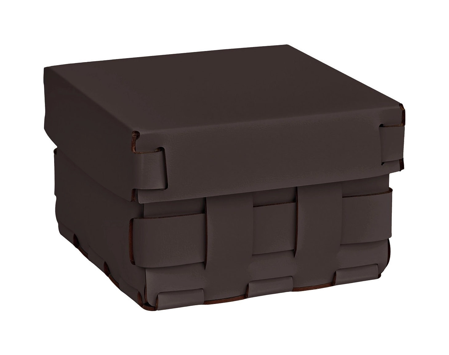 Корзиночка Mini BOTTEGA 19х19 шоколад, кожа