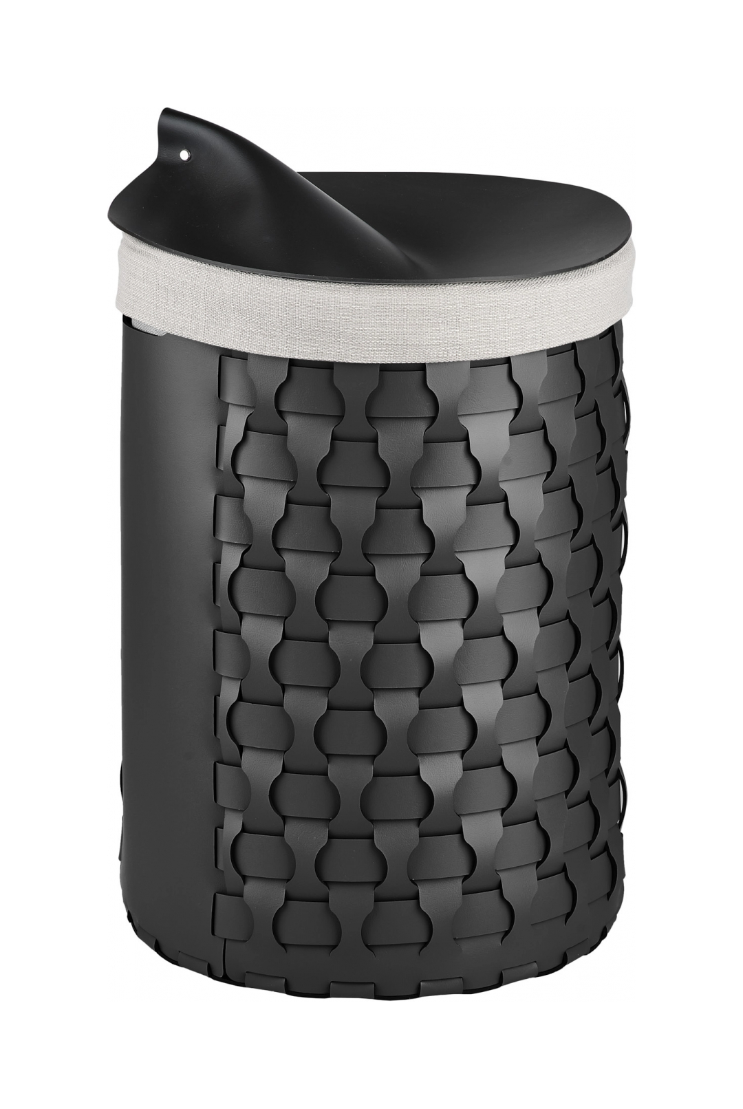 Корзина DUBAI круглая 57 см чёрная, кожа – 2