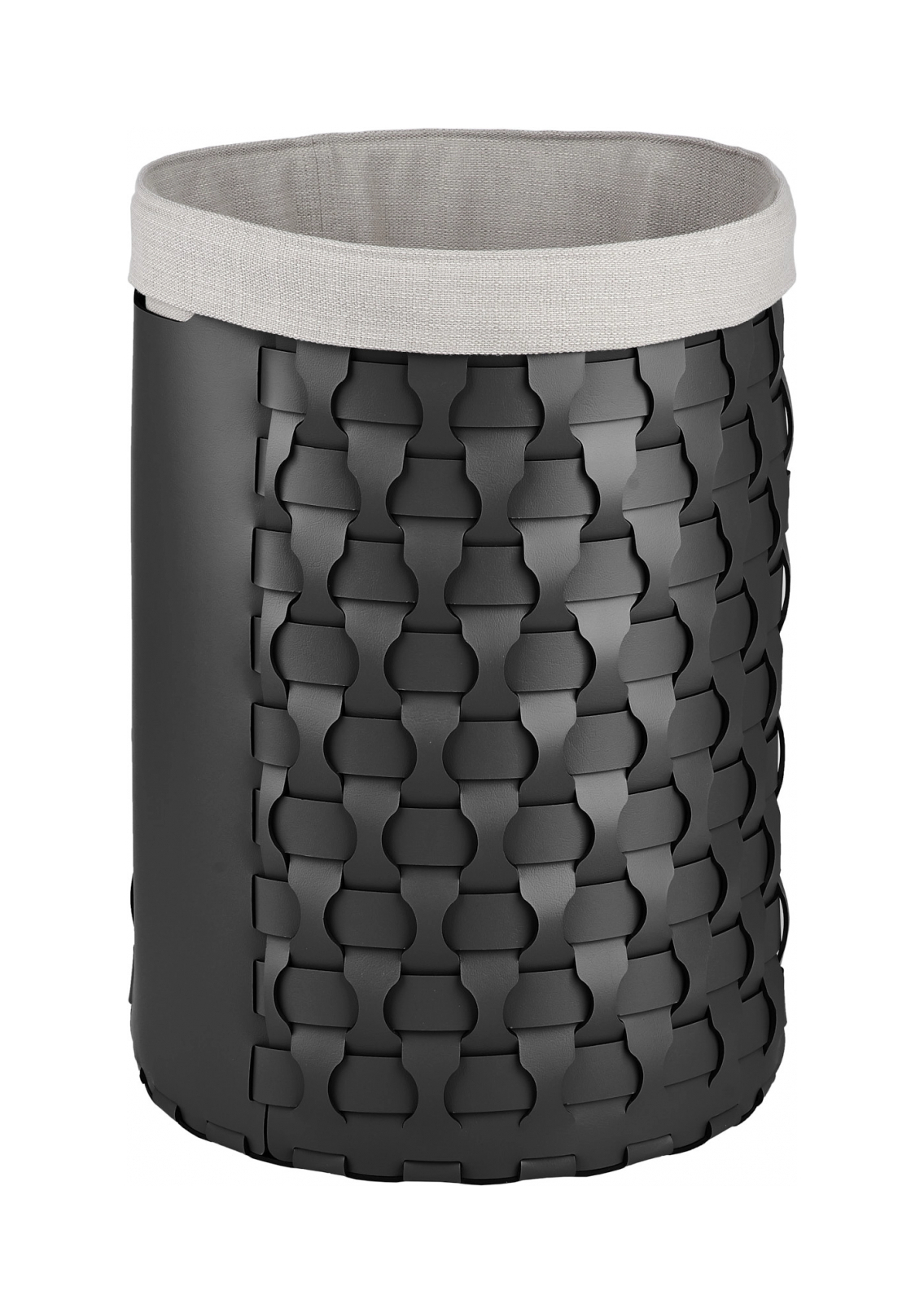 Корзина DUBAI круглая 57 см чёрная, кожа ADJ 2057.01.TS30