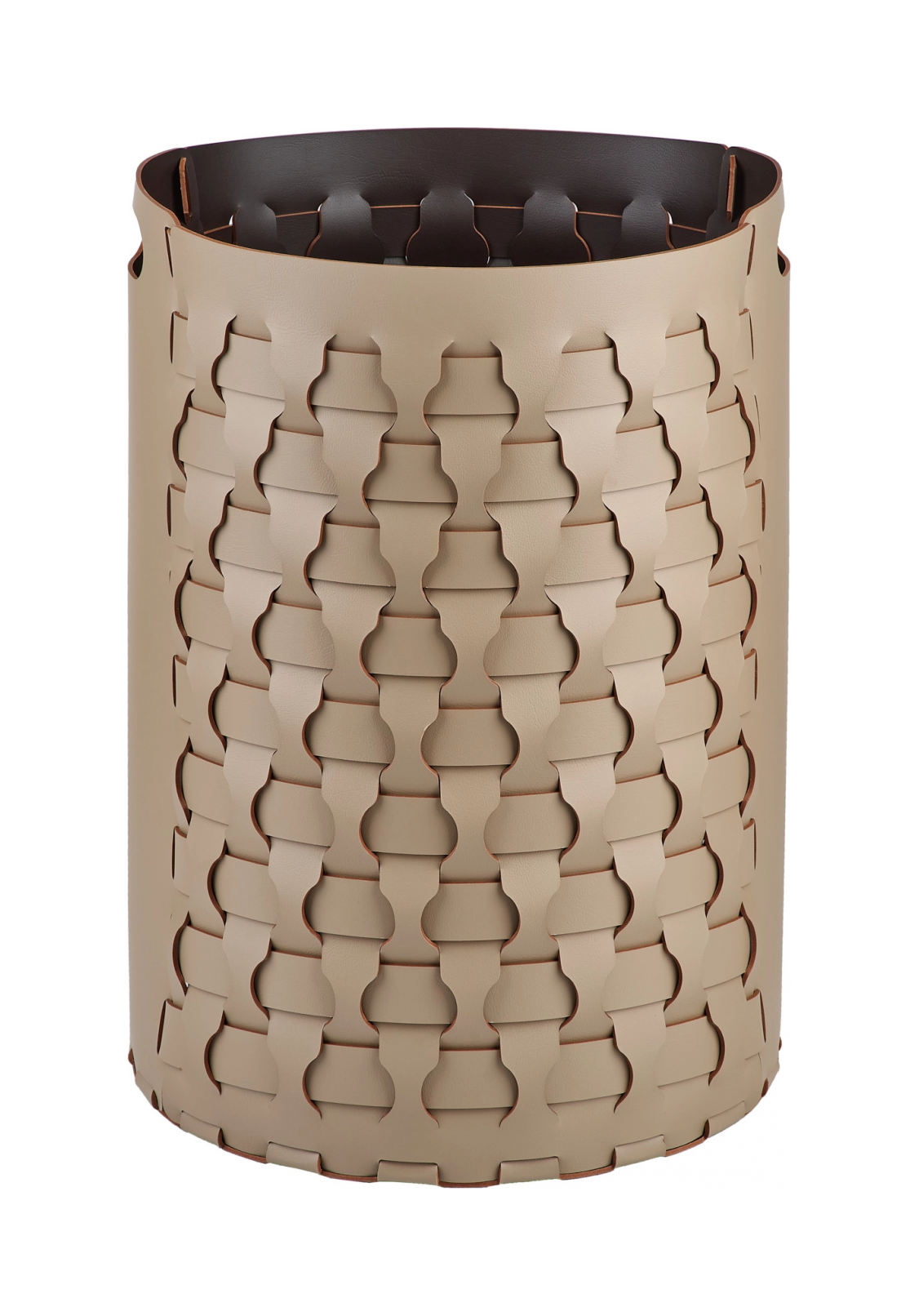 Корзина DUBAI круглая 57 см капучино, кожа