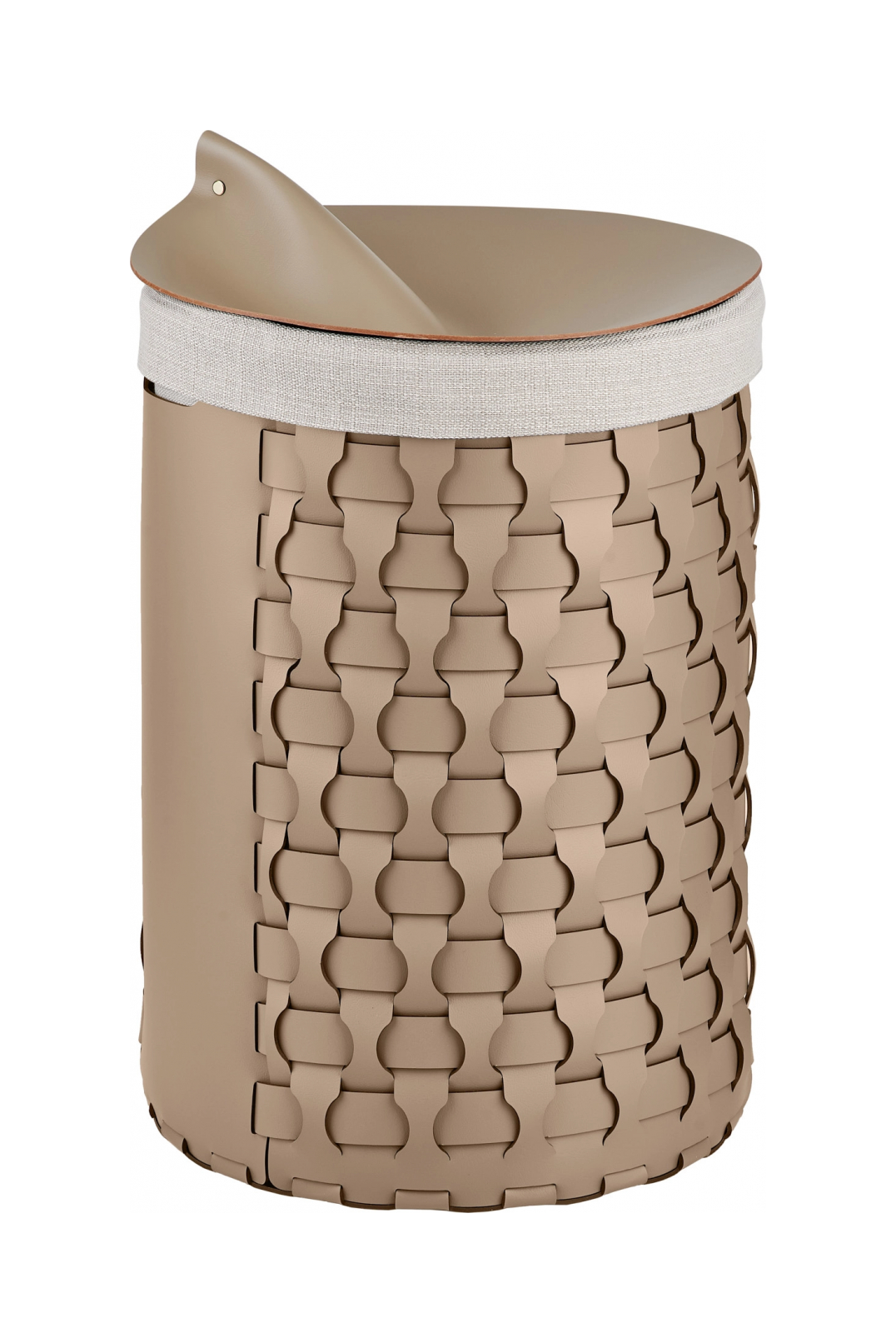 Корзина DUBAI круглая 57 см капучино, кожа ADJ 2057.04.TS30