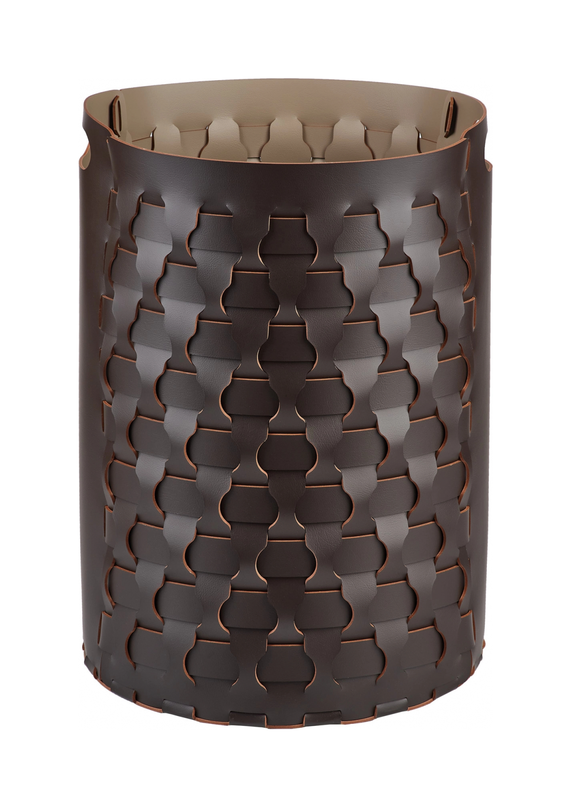 Корзина DUBAI круглая 57 см шоколад, кожа