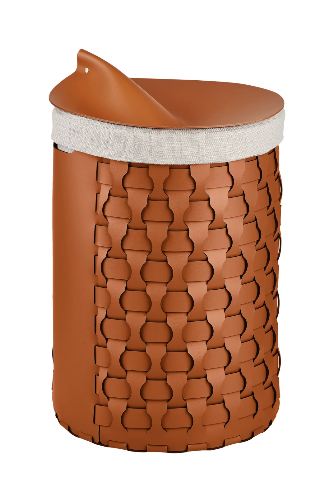 Корзина DUBAI круглая 57 см коньяк, кожа ADJ 2057.09.TS30