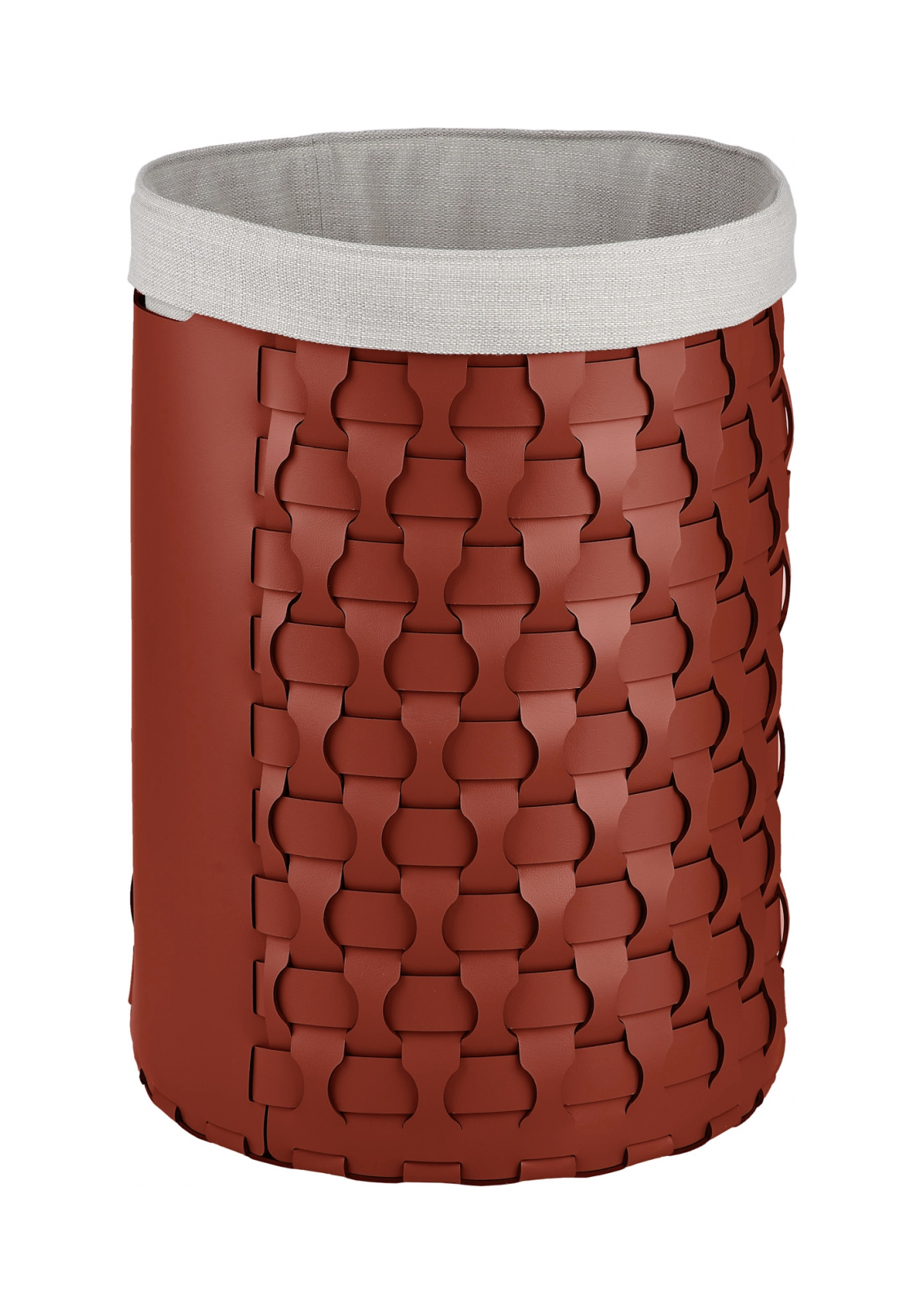 Корзина DUBAI круглая 57 см бордо, кожа – 2