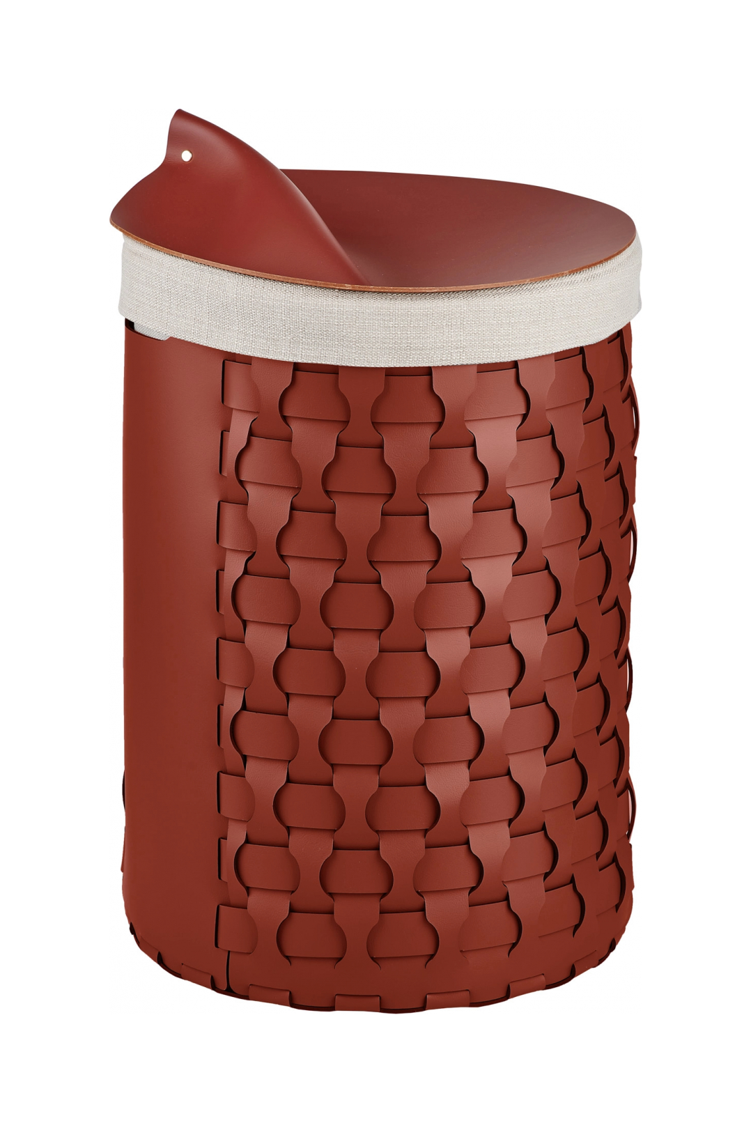 Корзина DUBAI круглая 57 см бордо, кожа ADJ 2057.30.TS30