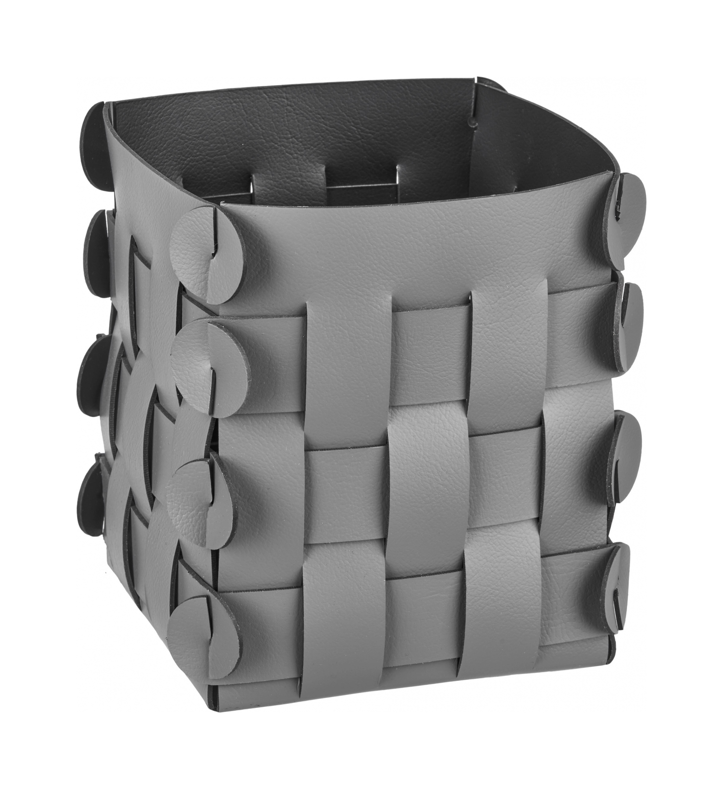 Корзинка SHLESSER 13х13 серая, кожа