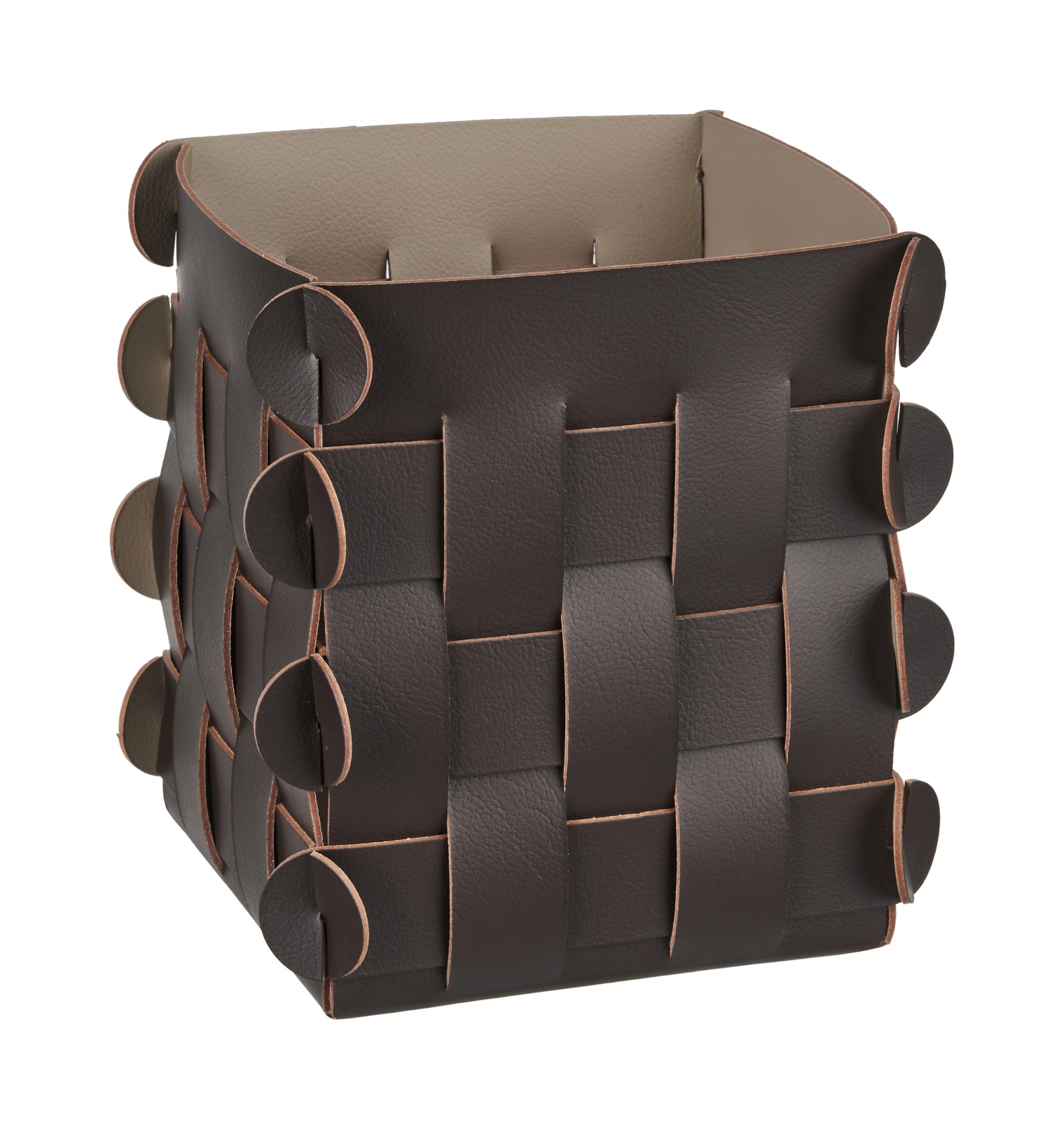 Корзинка SHLESSER 13х13 шоколад, кожа