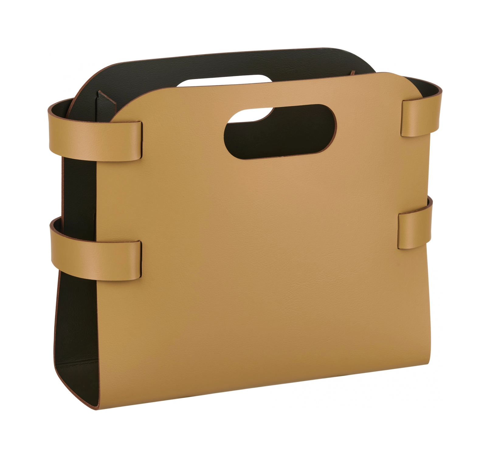 Журнальница 36х16 см горчица, кожа