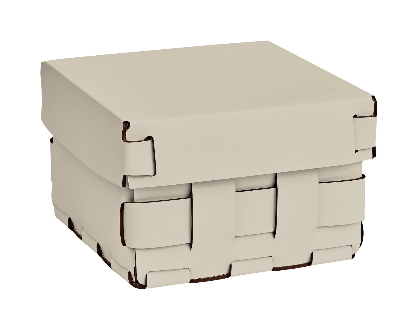 Корзиночка Mini BOTTEGA 19х19 панна кота, кожа