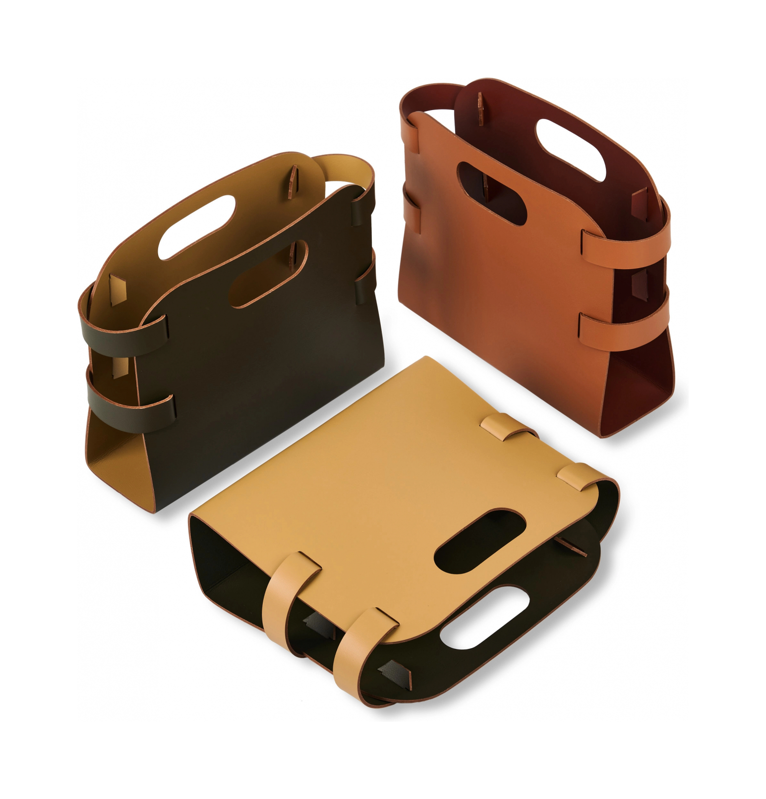 Журнальница 36х16 см олива, кожа ADJ 9868.55.TS30