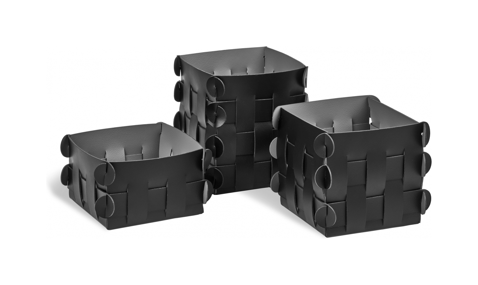 Корзинка SHLESSER 13х13 чёрная, кожа ADJ 9860.01.TS16