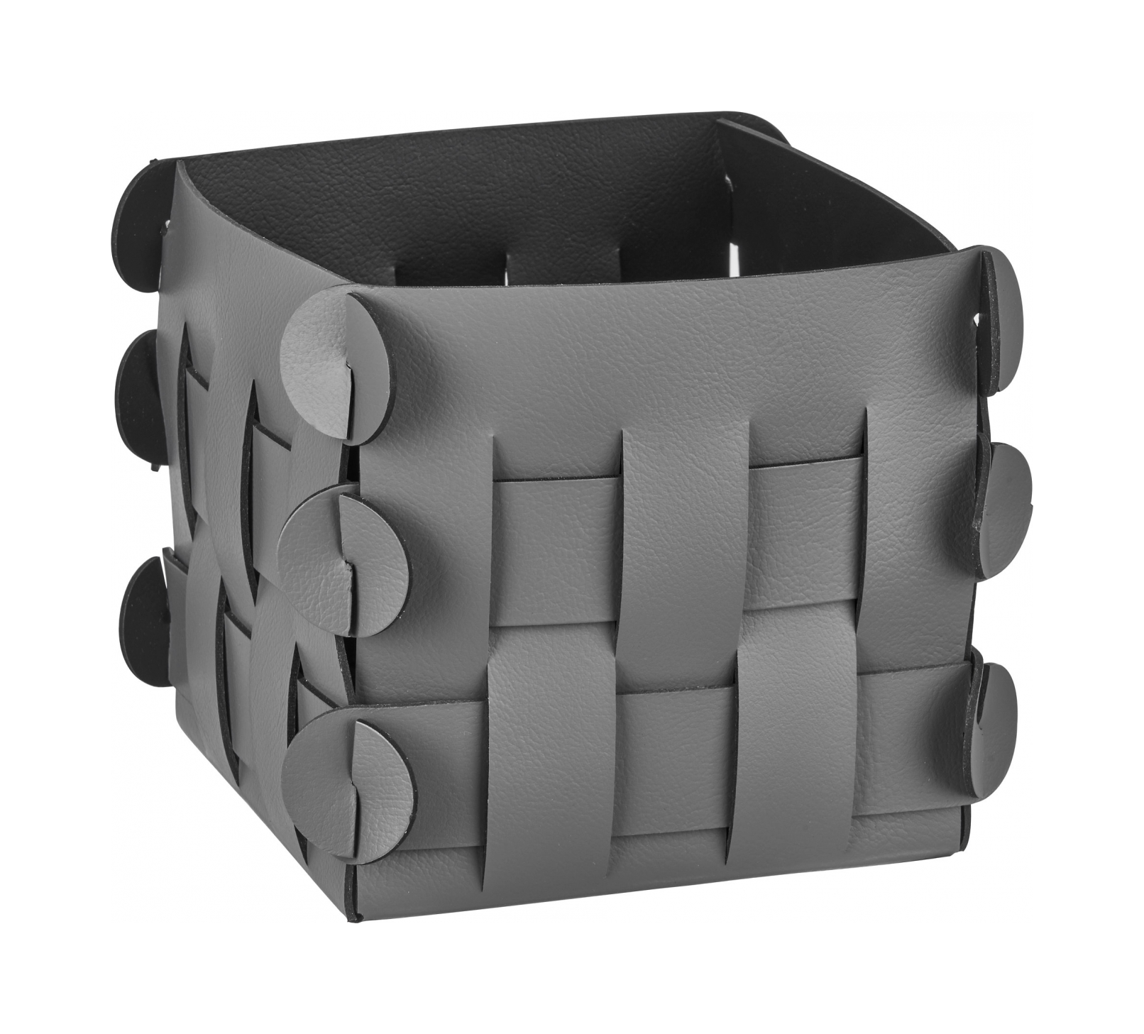 Корзинка SHLESSER 13х13 серая, кожа