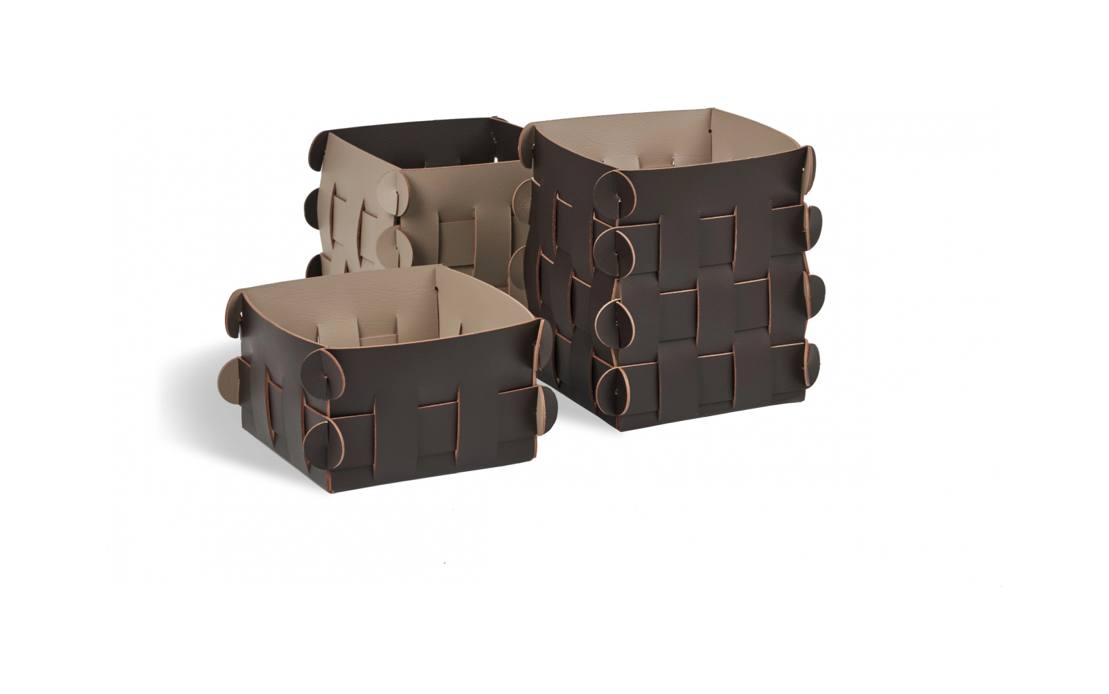 Корзинка SHLESSER 13х13 капучино, кожа ADJ 9860.04.TS16