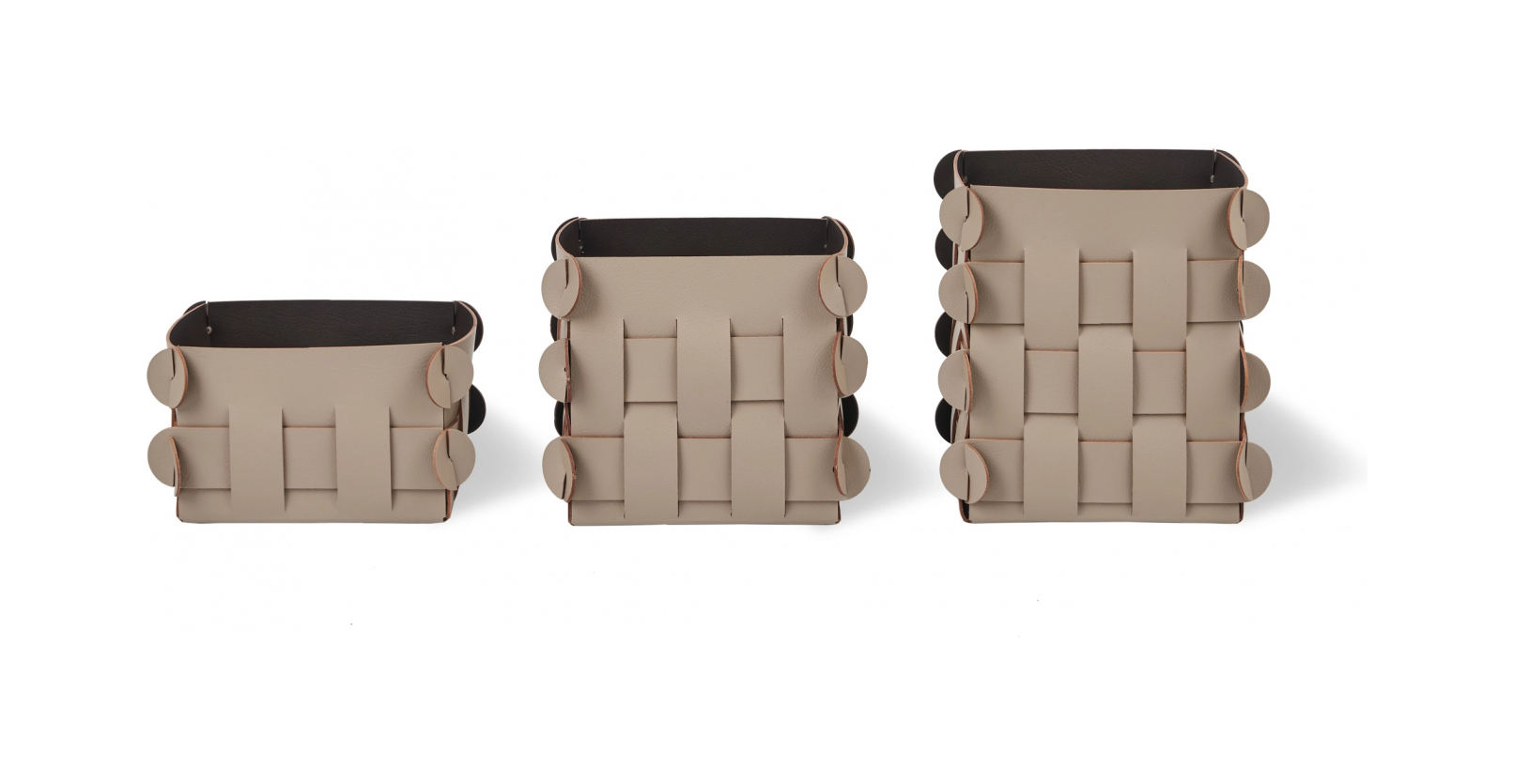 Корзинка SHLESSER 13х13 капучино, кожа ADJ 9860.04.TS16