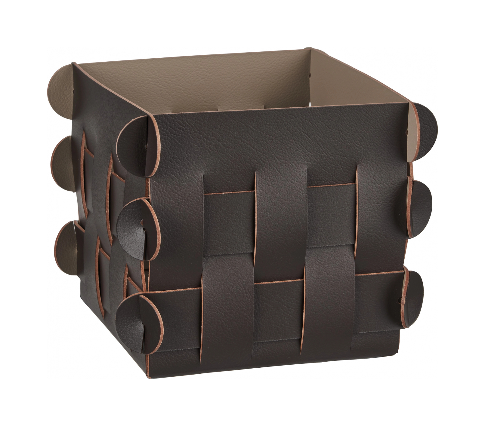 Корзинка SHLESSER 13х13 шоколад, кожа