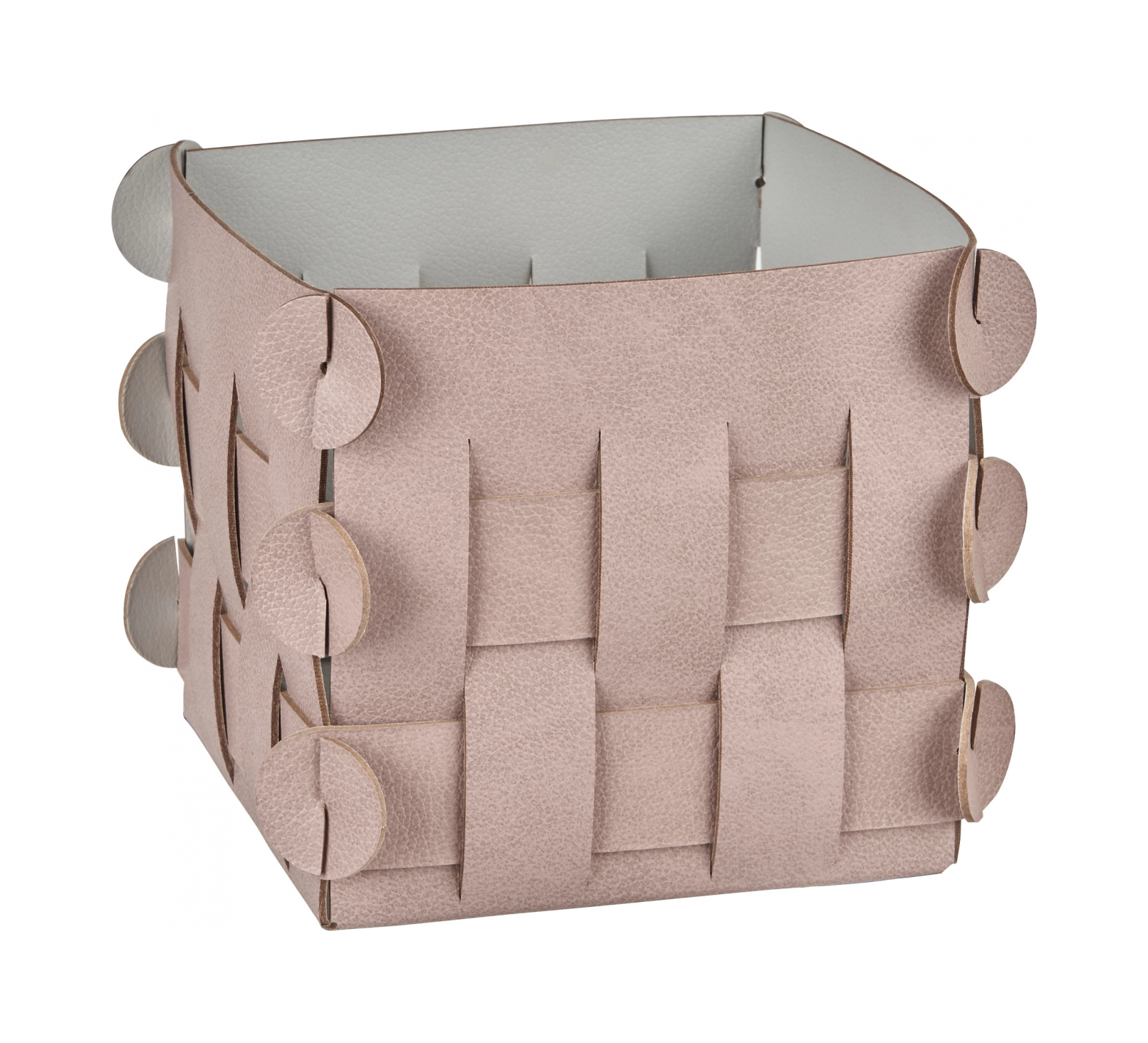 Корзинка SHLESSER 13х13 пепельная роза, кожа