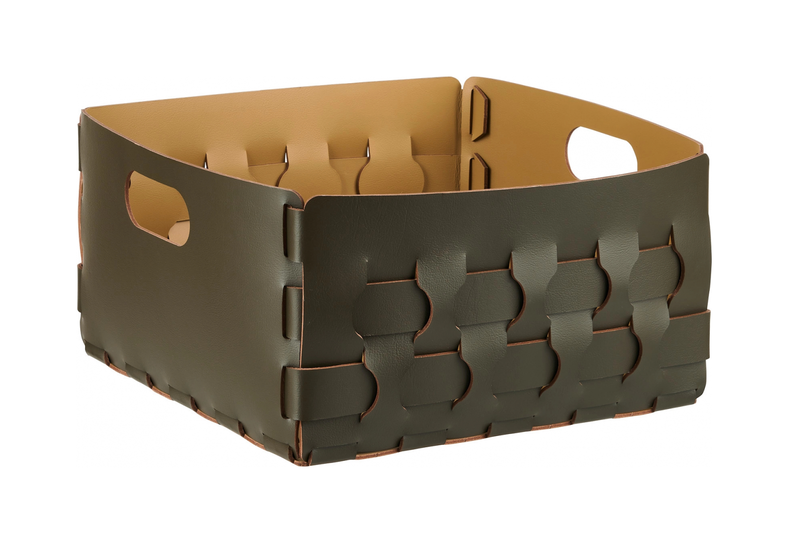 Корзина DUBAI 35x35 олива, кожа