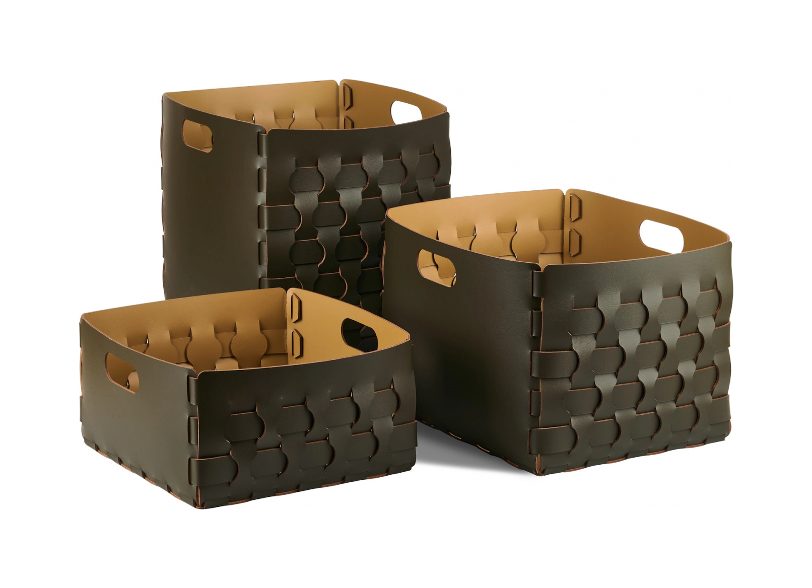 Корзина DUBAI 35x35 олива, кожа – 2