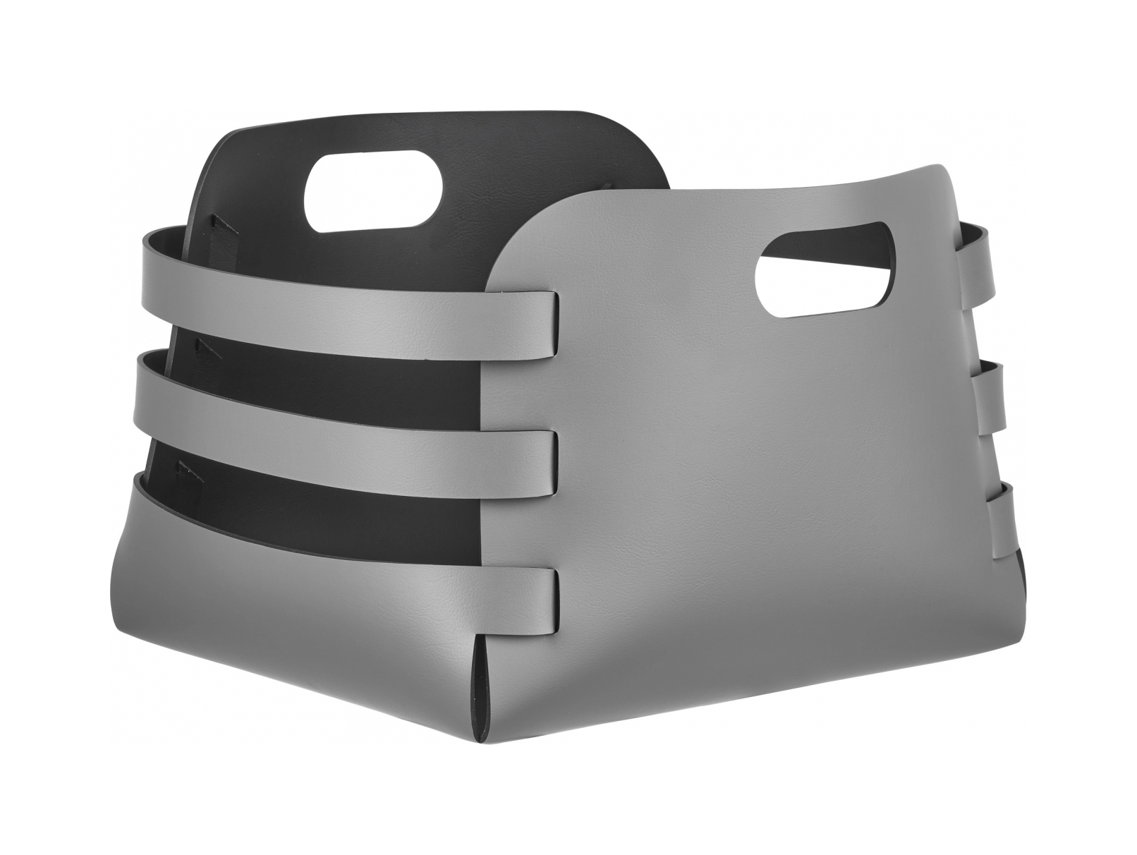 Корзина RIGA 27x36 серая, кожа