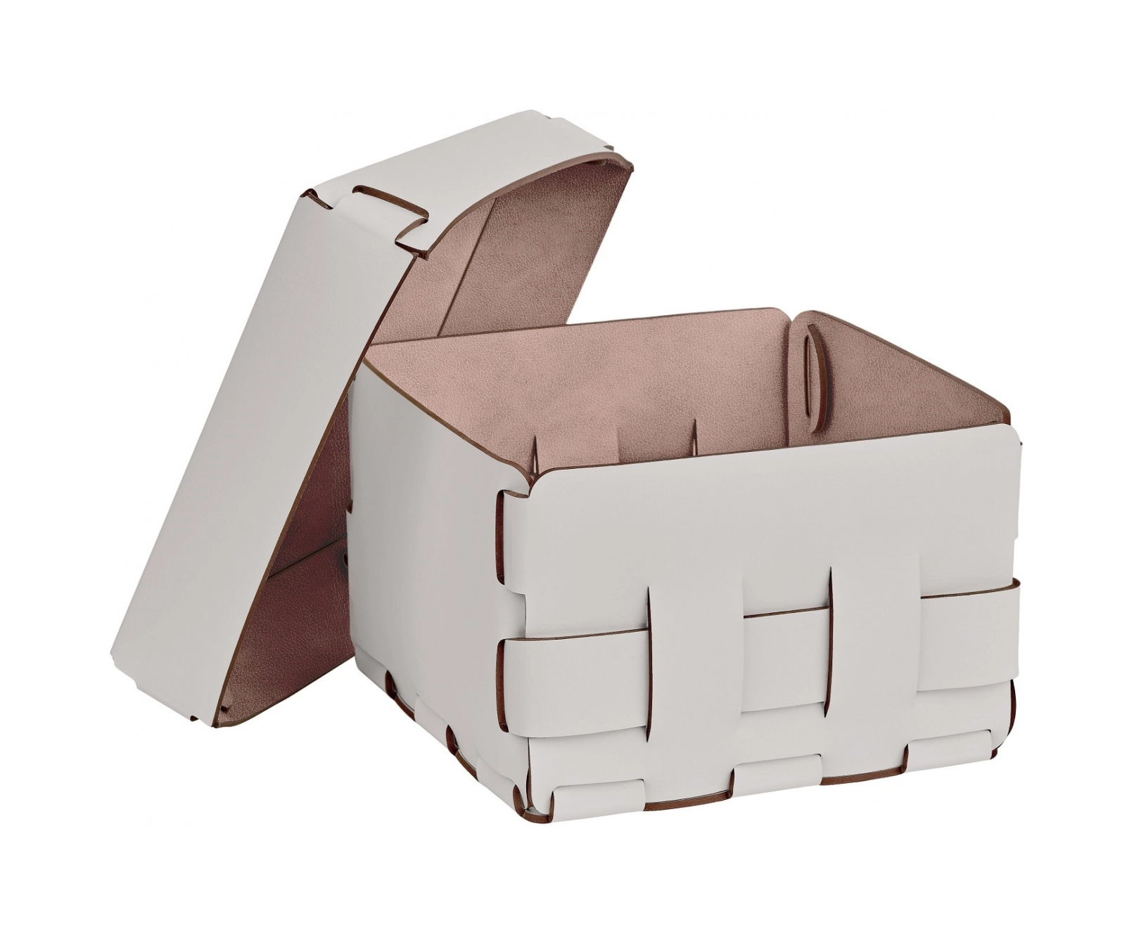 Корзиночка Mini BOTTEGA 19х19 устричная, кожа ADJ 1019.02.TS30