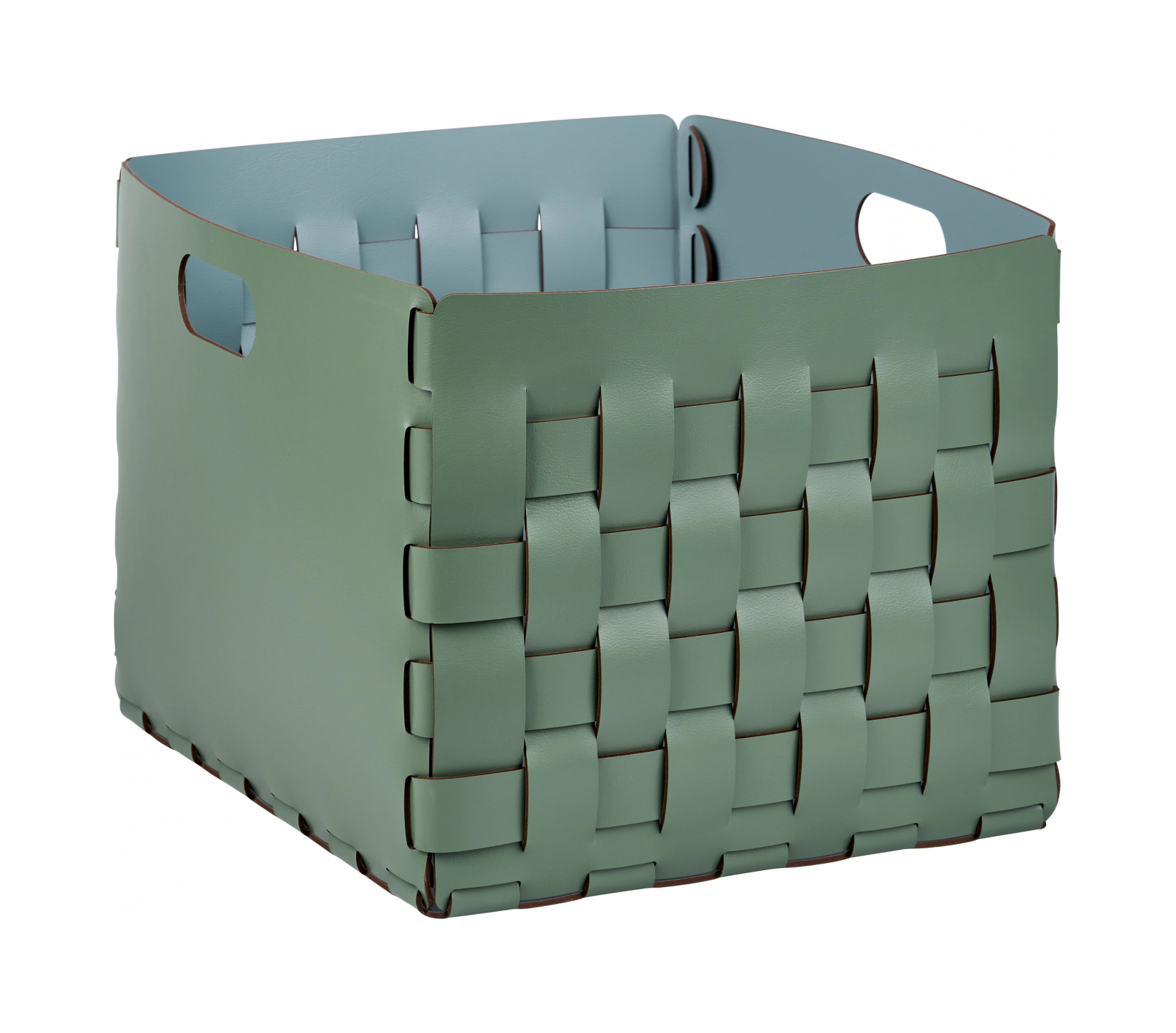 Корзина BOTTEGA 35х40 эвкалипт, кожа