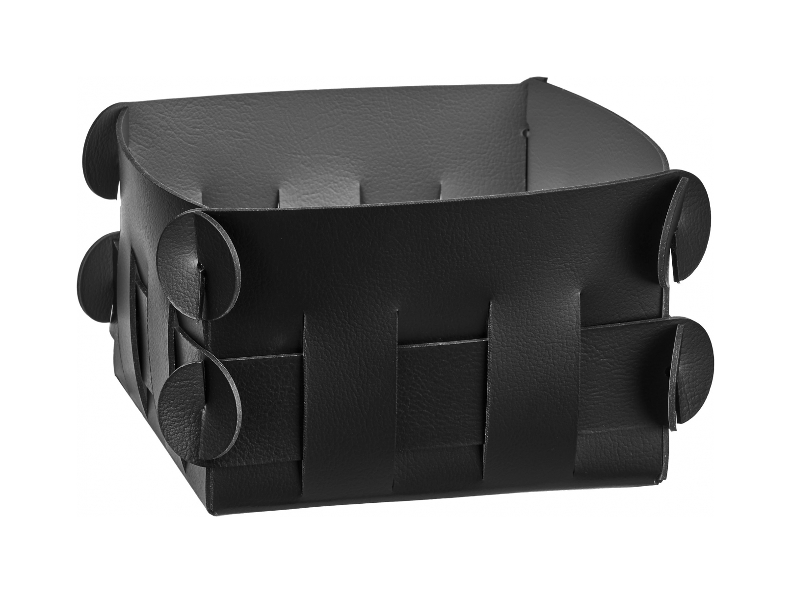 Корзинка SHLESSER 13х13 чёрная, кожа