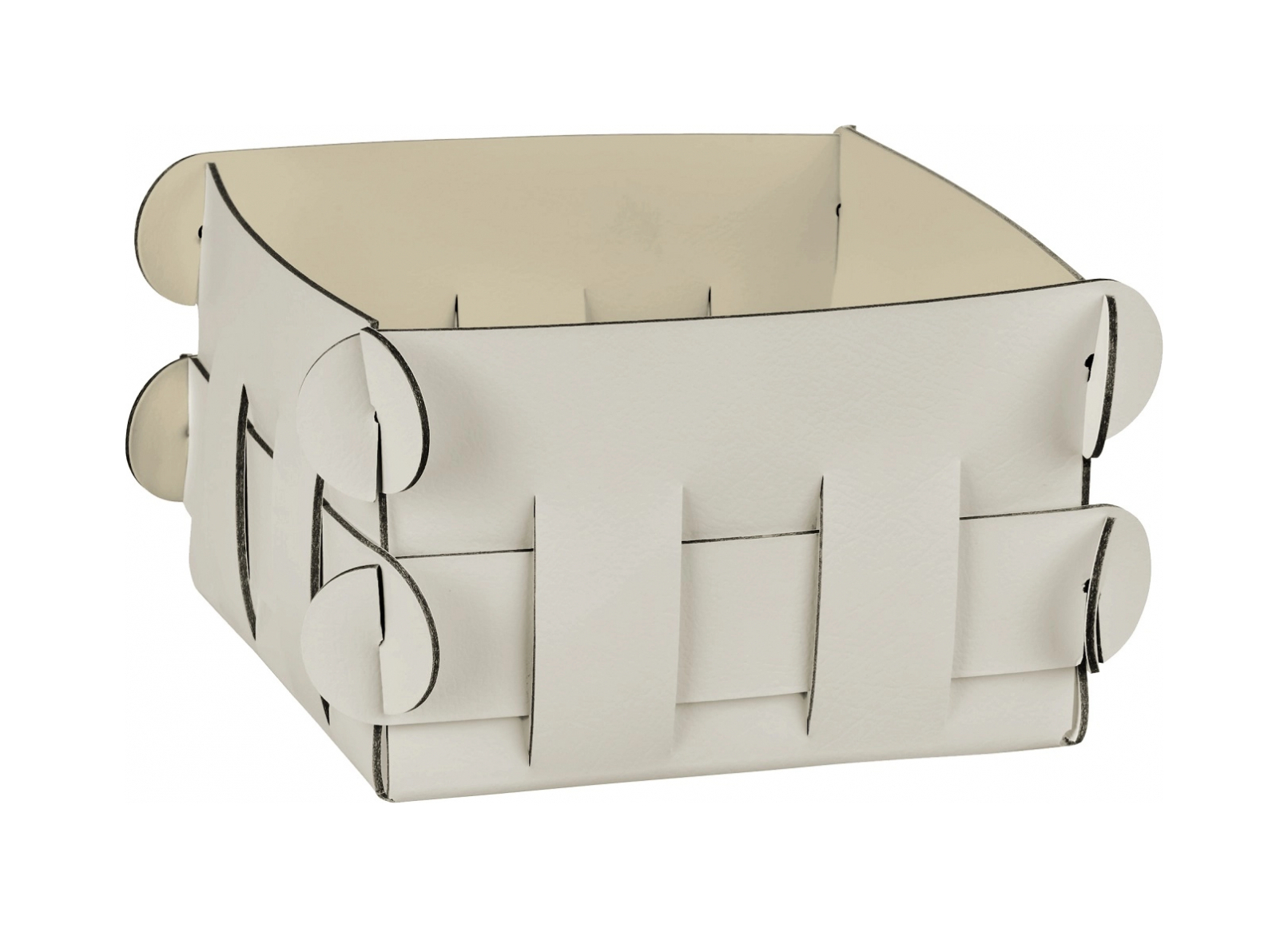 Корзинка SHLESSER 13х13 белая, кожа