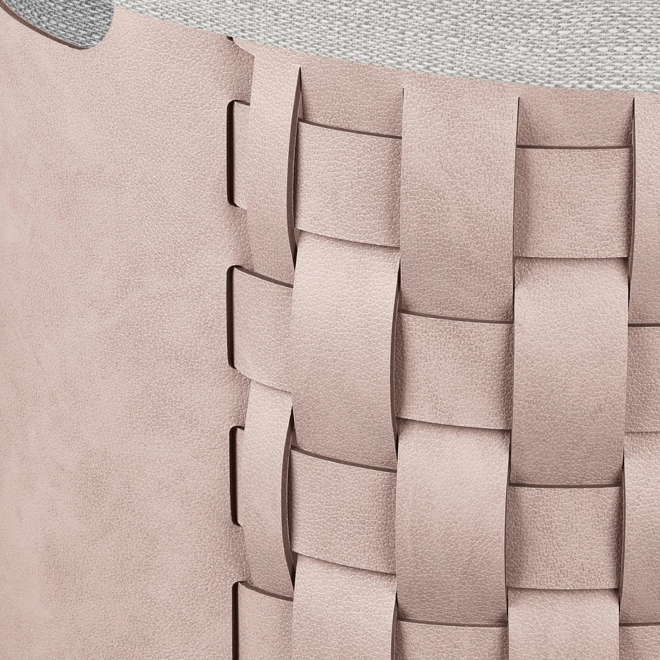 Корзина BOTTEGA круглая 40 см пепельная роза, кожа ADJ 1050.07.TS30