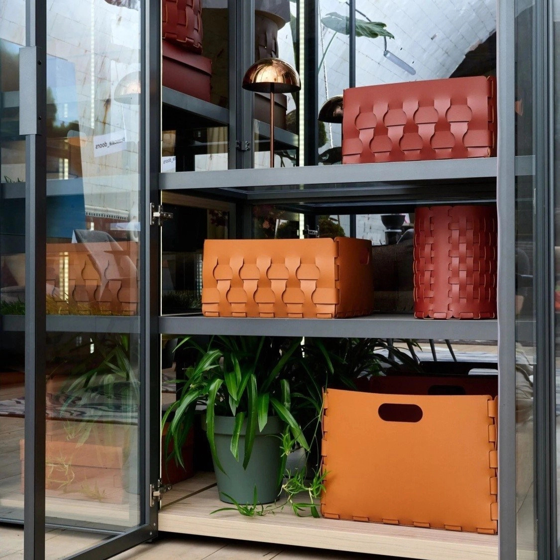 Корзина BOTTEGA 35х40 коньяк, кожа ADJ 1048.09.TS30