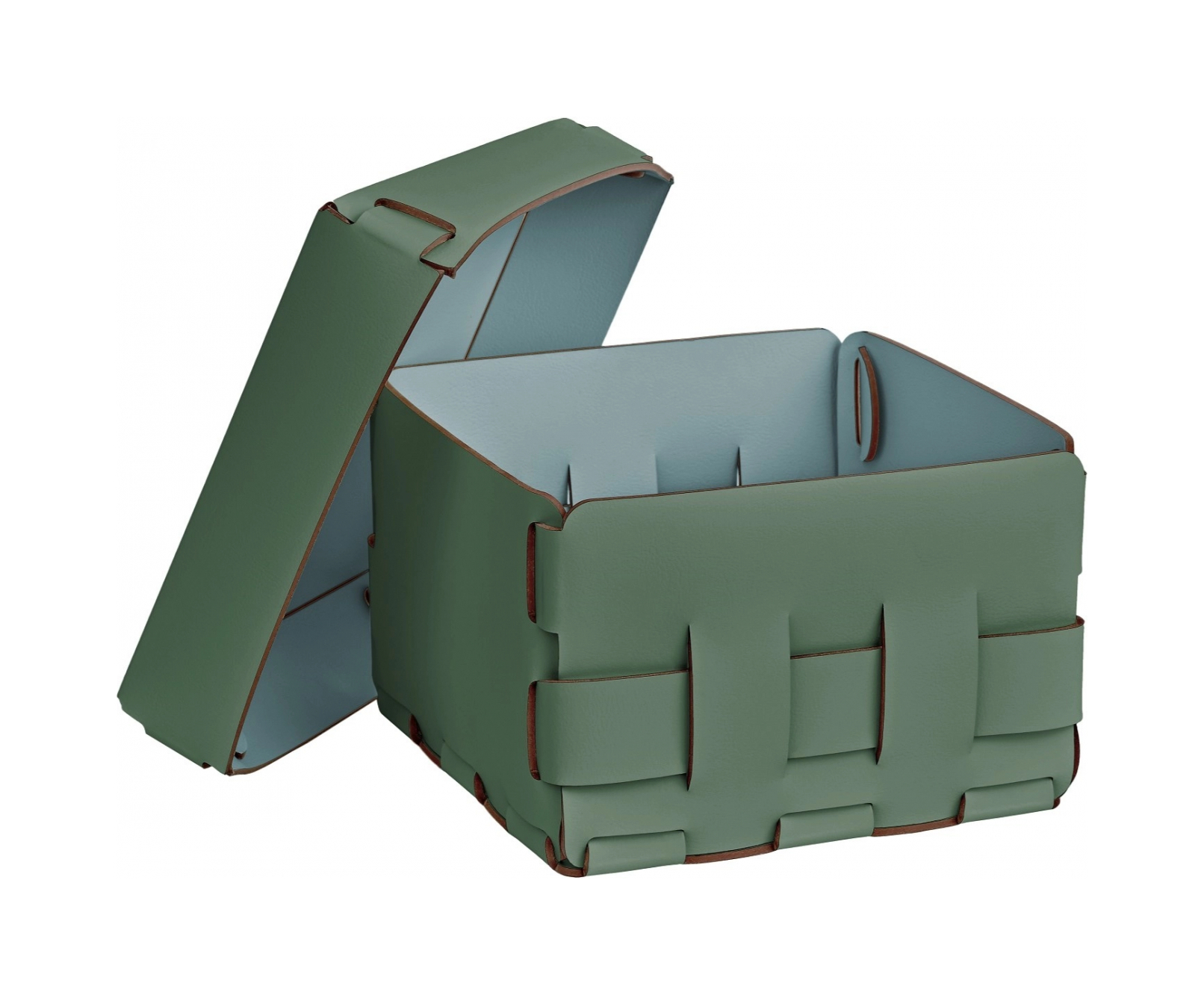 Корзиночка Mini BOTTEGA 19х19 эвкалипт, кожа – 2