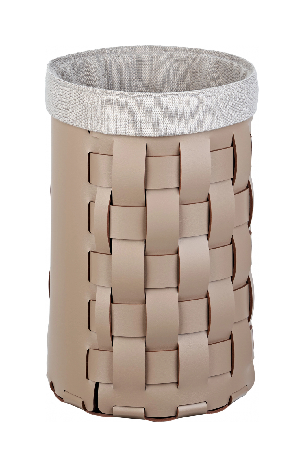 Корзина BOTTEGA круглая 35 см капучино, кожа ADJ 2035.04.TS30