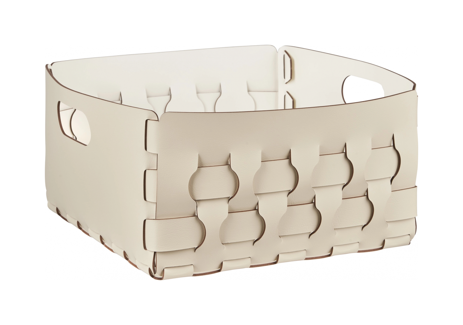 Корзина DUBAI 35x35 панна кота, кожа