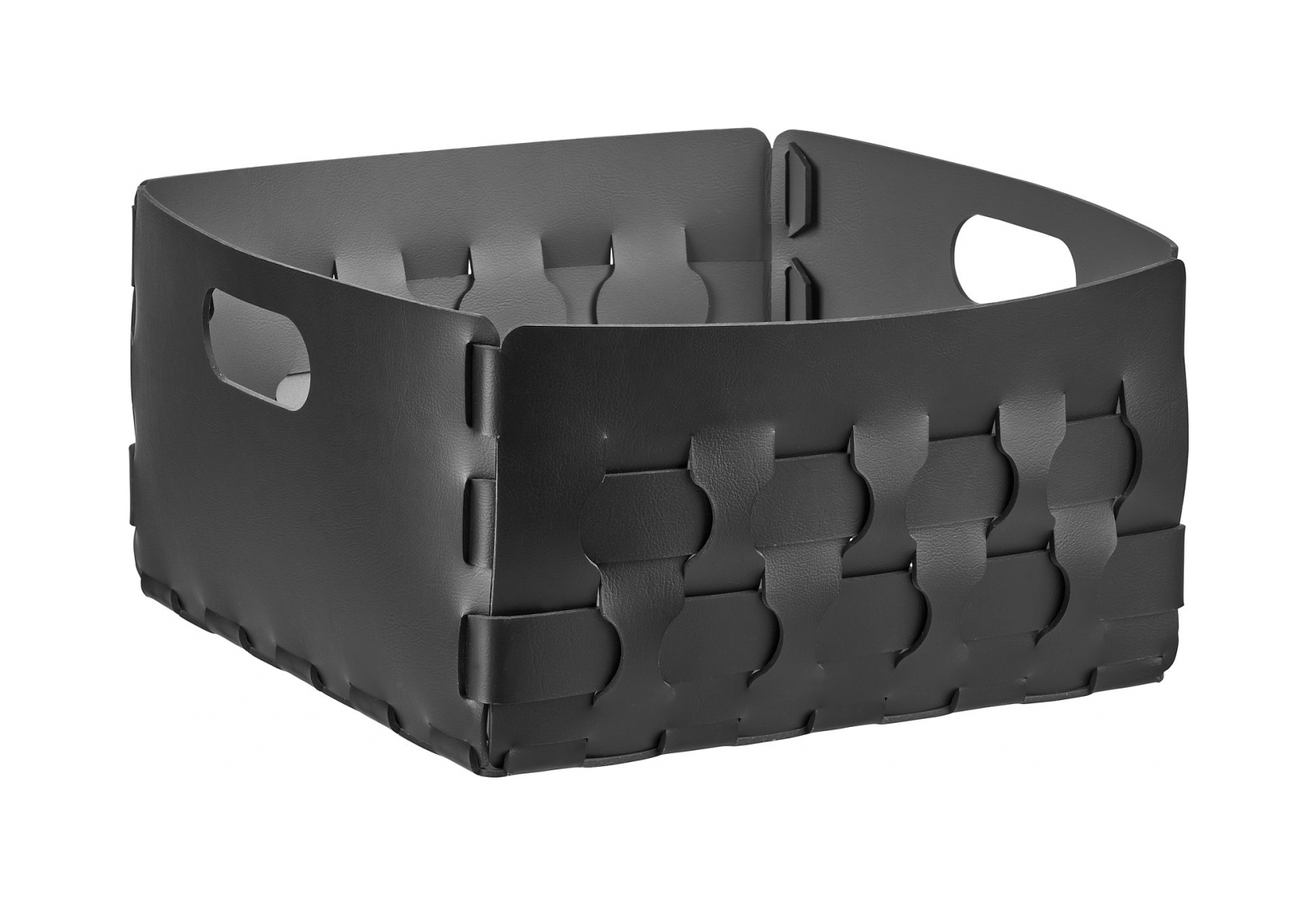 Корзина DUBAI 35x35 чёрная, кожа