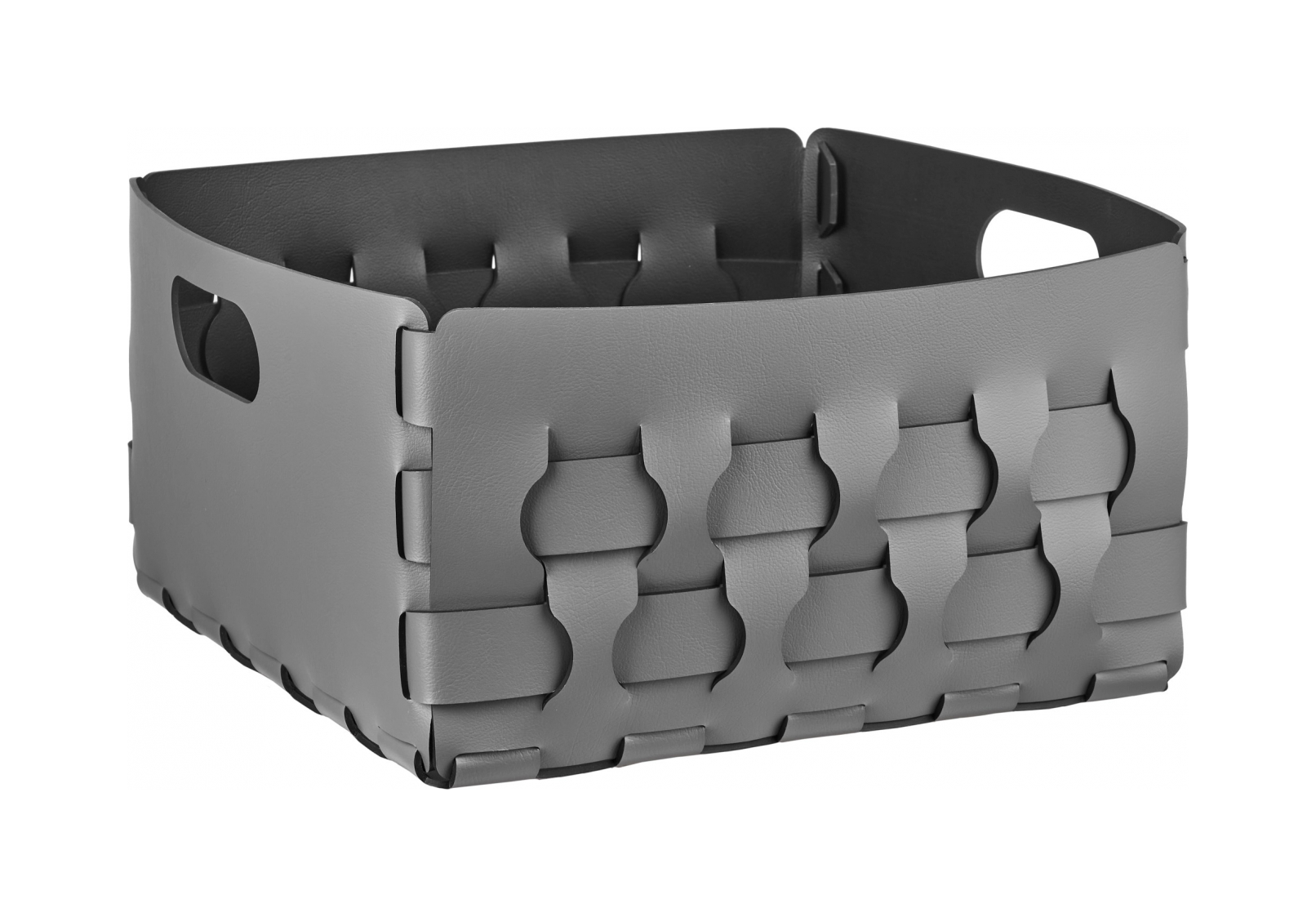 Корзина DUBAI 35x35 серая, кожа