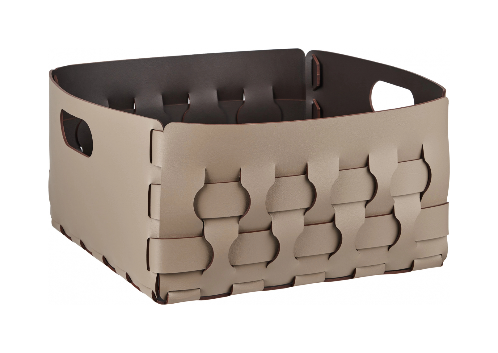 Корзина DUBAI 35x35 капучино, кожа