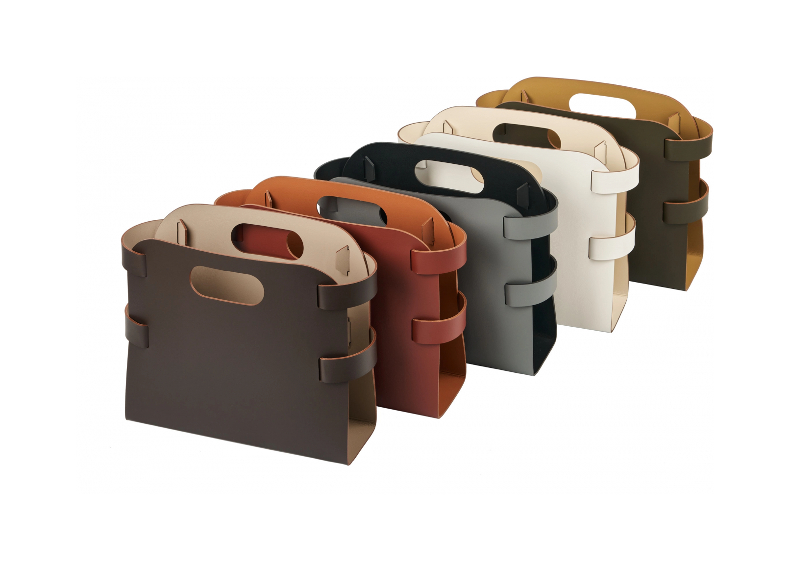 Журнальница 36х16 см белая, кожа – 2