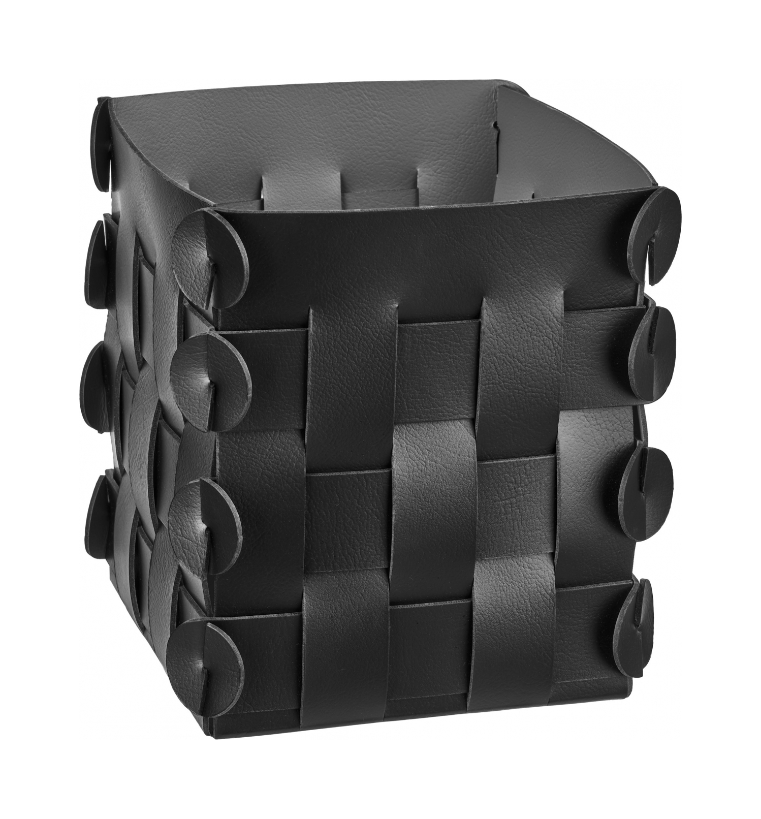 Корзинка SHLESSER 13х13 чёрная, кожа