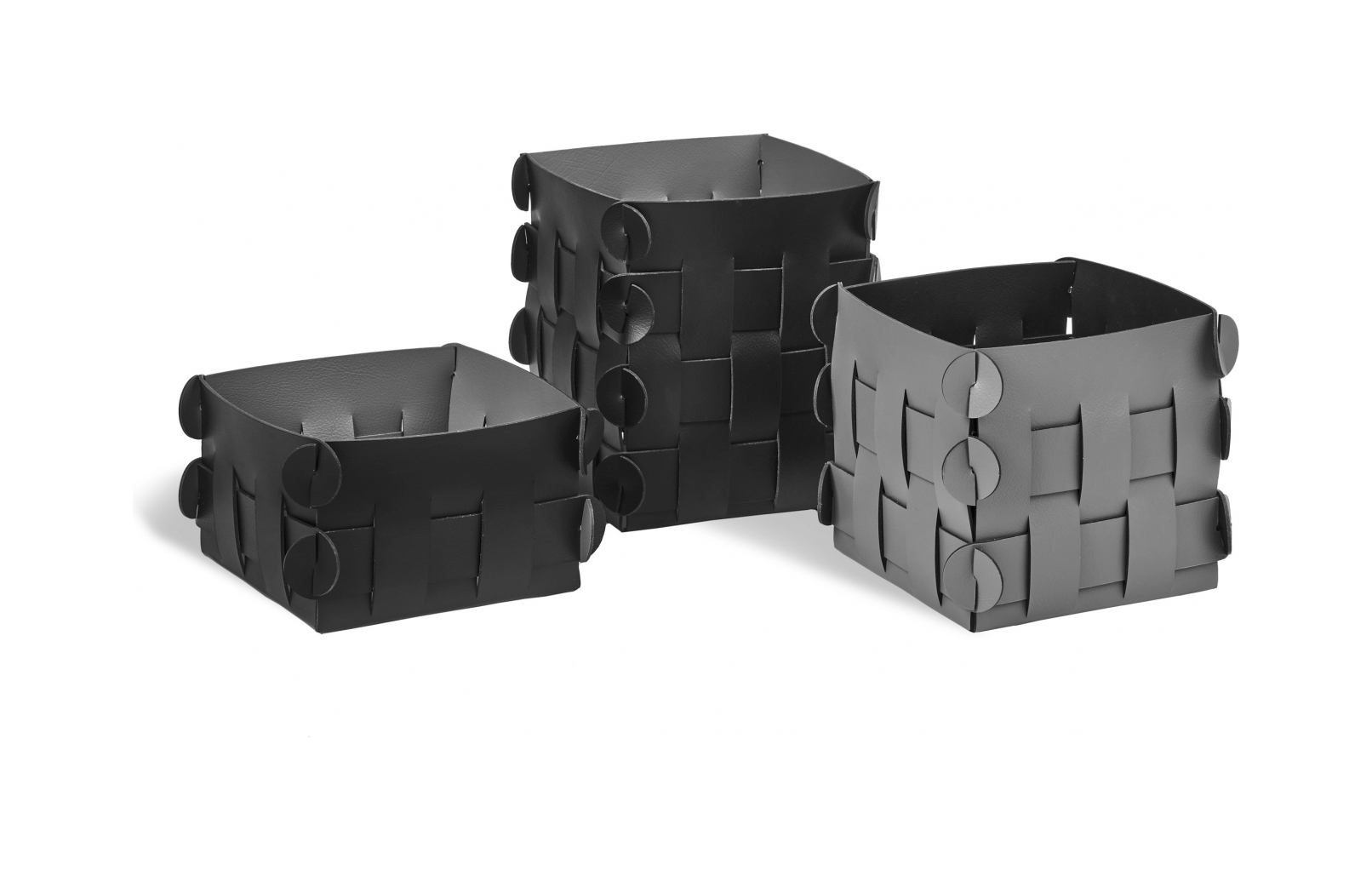 Корзинка SHLESSER 13х13 чёрная, кожа – 2