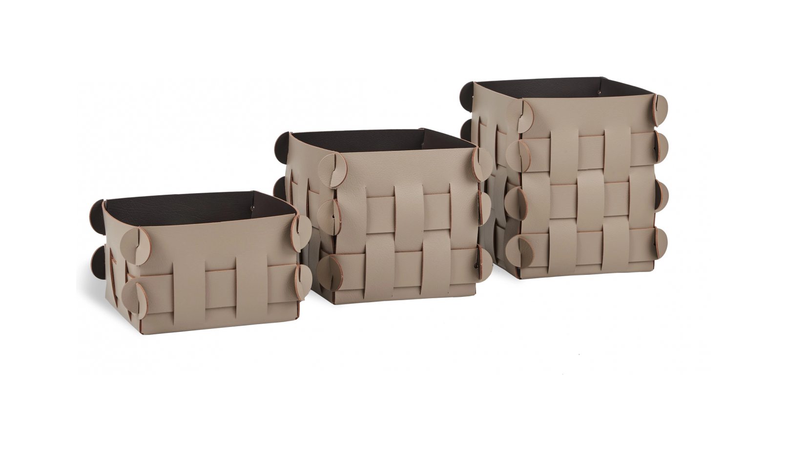 Корзинка SHLESSER 13х13 капучино, кожа ADJ 9865.04.TS16