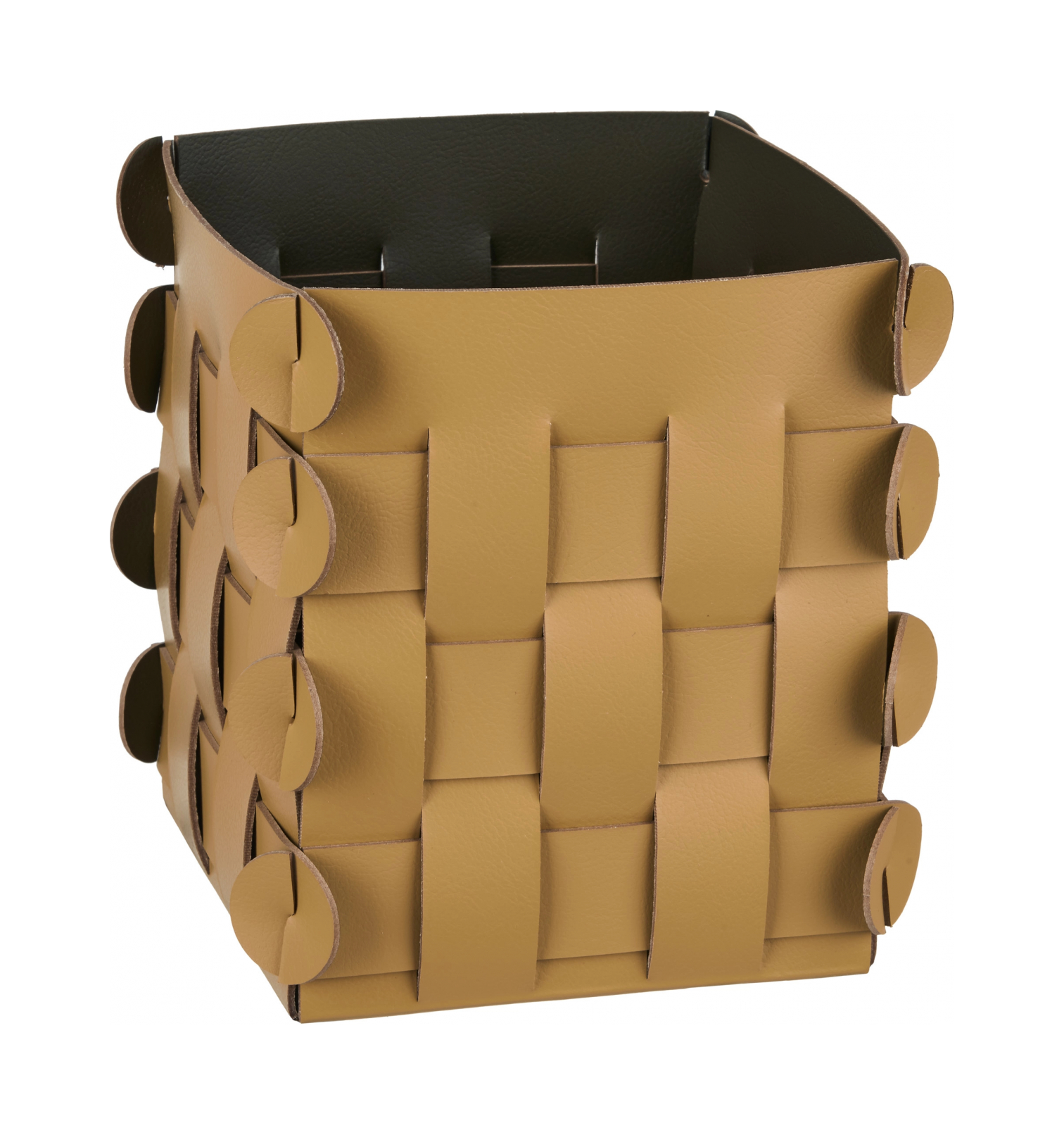 Корзинка SHLESSER 13х13 горчица, кожа