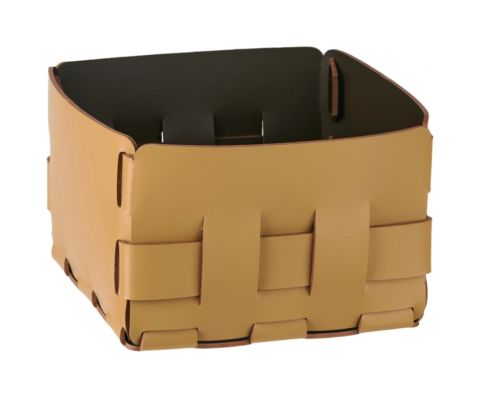 Корзиночка Mini BOTTEGA 19х19 горчица, кожа ADJ 1019.40.TS30