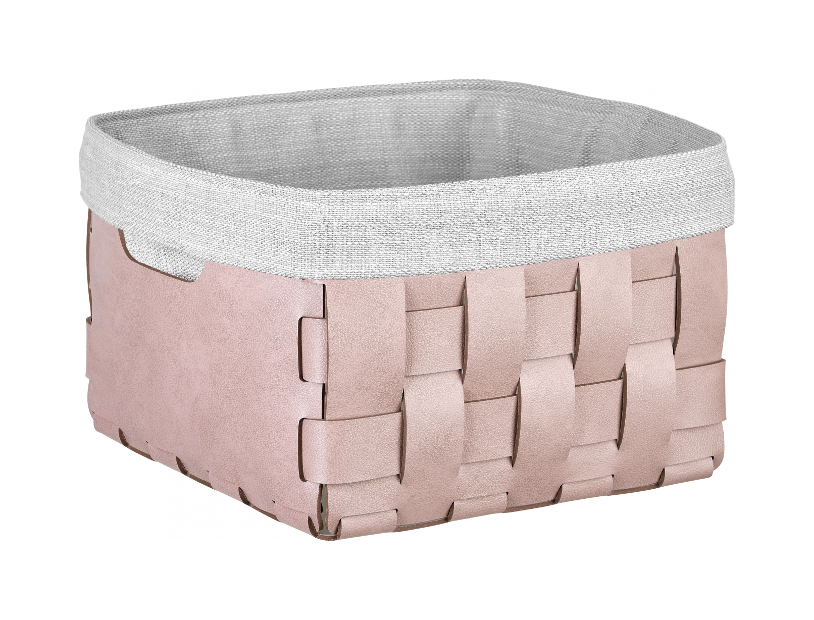 Корзина BOTTEGA 25x25 пепельная роза, кожа ADJ 1044.07.TS30