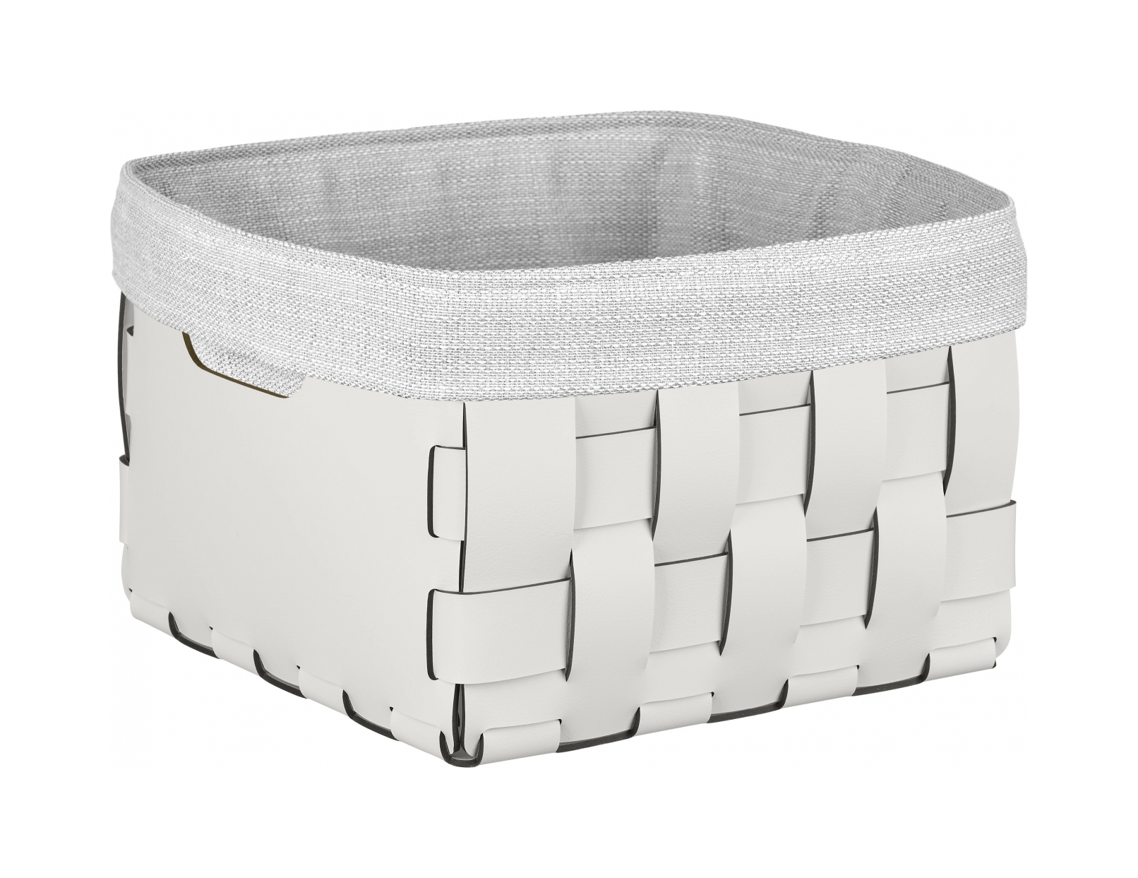 Корзина BOTTEGA 25x25 белая, кожа ADJ 1044.10.TS30