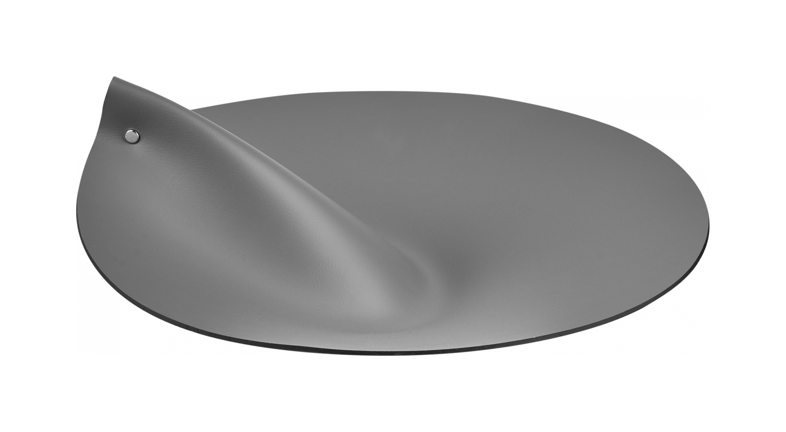 Крышка для корзины круглая 30 см серая, кожа