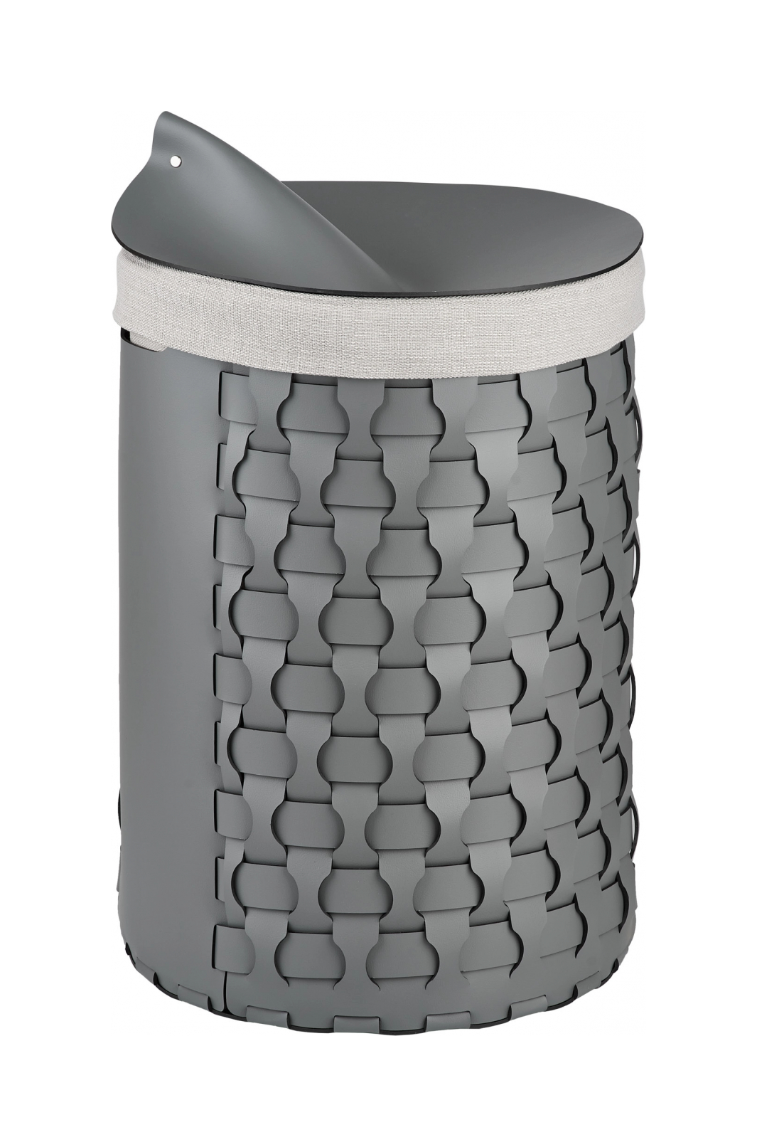 Крышка для корзины круглая 30 см серая, кожа ADJ 0030.03.TS30